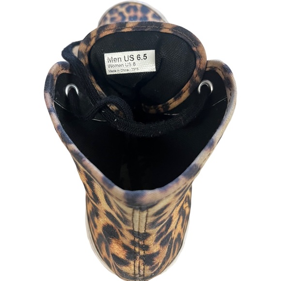 Vans Hi High Top Shoes Leopard Cheetah Print Sneakers - Picture 7 of 8